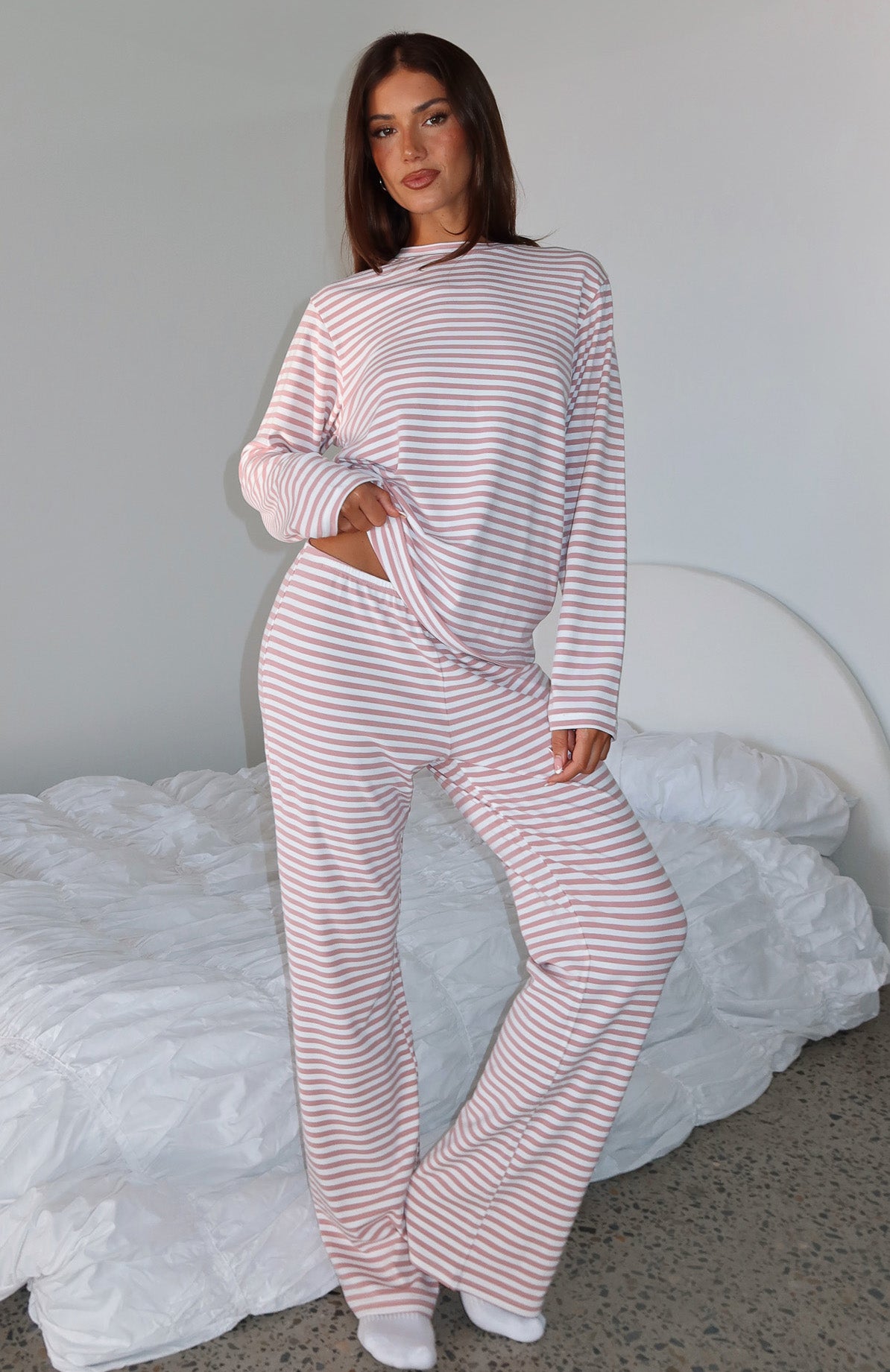 white-fox-slow-life-long-sleeve-pyjama-top-pants-pink-white-stripe-12.8.25-06