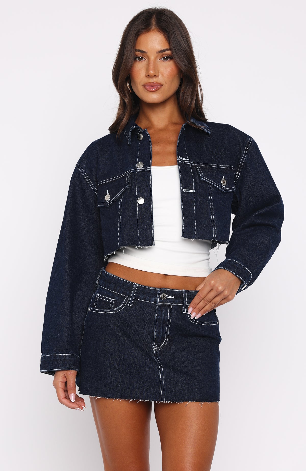 white-fox-something-to-prove-denim-mini-skirt-cropped-jacket-dark-indigo-blue02